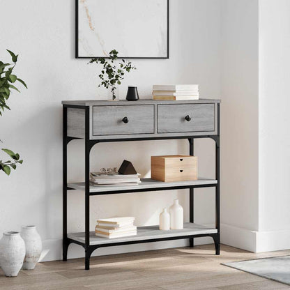 Tavolino Consolle Grigio Sonoma 72,5x25x75 cm Legno Multistrato | homemem39