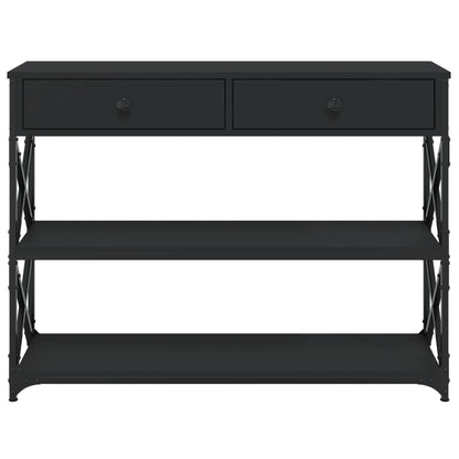 Tavolino Consolle Nero 100x28x75 cm in Legno Multistrato - homemem39