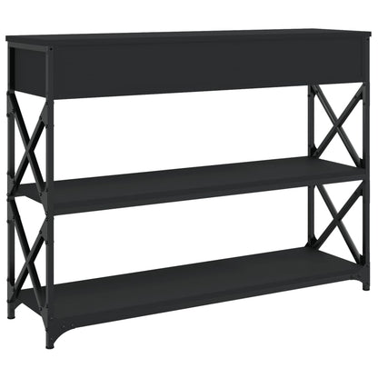 Tavolino Consolle Nero 100x28x75 cm in Legno Multistrato - homemem39
