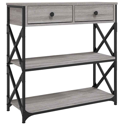 Tavolino Consolle Grigio Sonoma 75x28x75 cm Legno Multistrato - homemem39