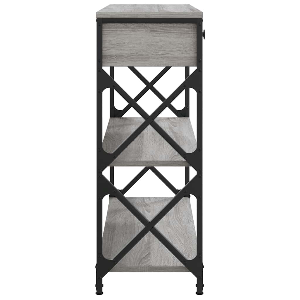 Tavolino Consolle Grigio Sonoma 75x28x75 cm Legno Multistrato - homemem39
