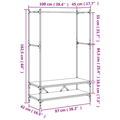 Appendiabiti con Scaffali in legno multistrato