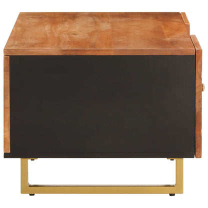 Tavolino da Salotto Marrone e Nero 100x54x40 cm Legno di Mango | homemem39