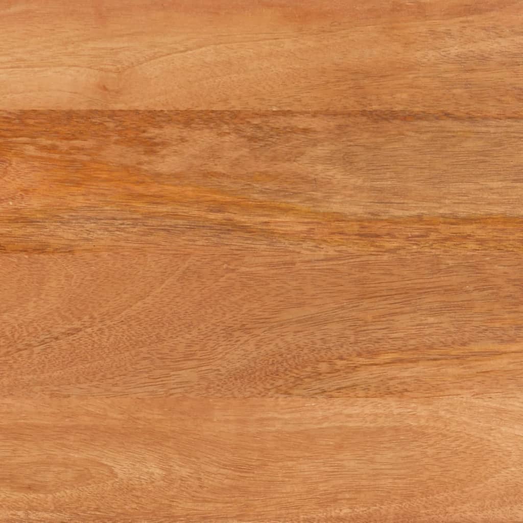 Mobiletto Marrone e Nero 60x33,5x75 cm Legno Massello di Mango - homemem39