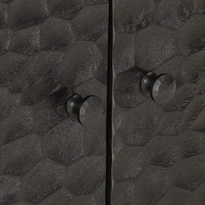 Tavolino da Salotto Nero 80x50x40 cm in Legno Massello di Mango | homemem39