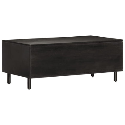Tavolino da Salotto Nero 100x54x40cm in Legno Massello di Mango | homemem39
