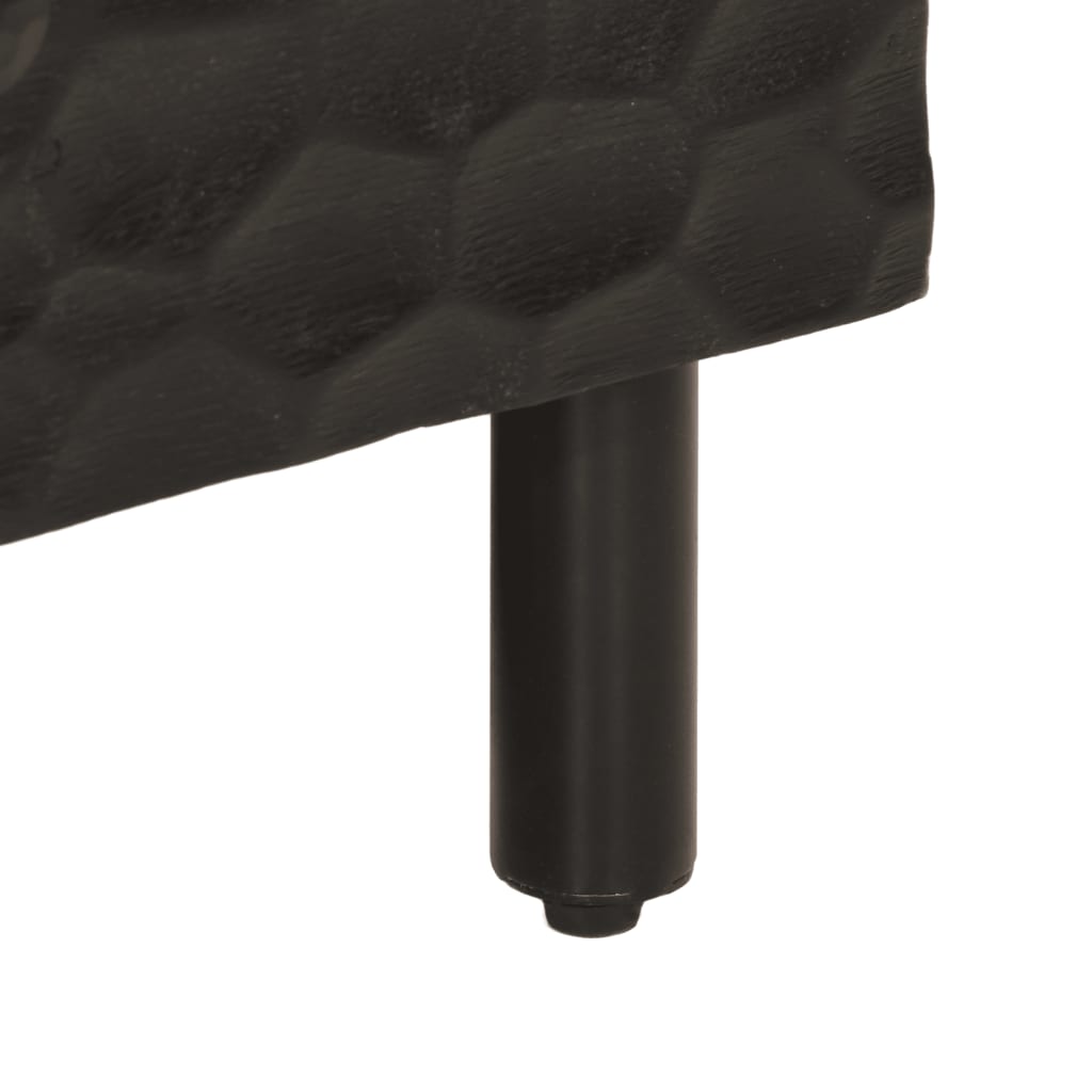 Tavolino da Salotto Nero 100x54x40cm in Legno Massello di Mango | homemem39