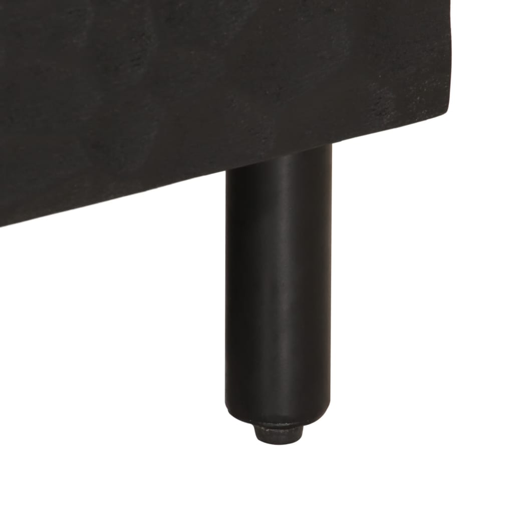 Mobile Porta TV Nero 100x33x46 cm in Legno Massello di Mango - homemem39