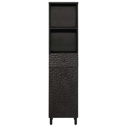 Mobile da Bagno Nero 38x33x160 cm in Legno Massello di Mango | homemem39