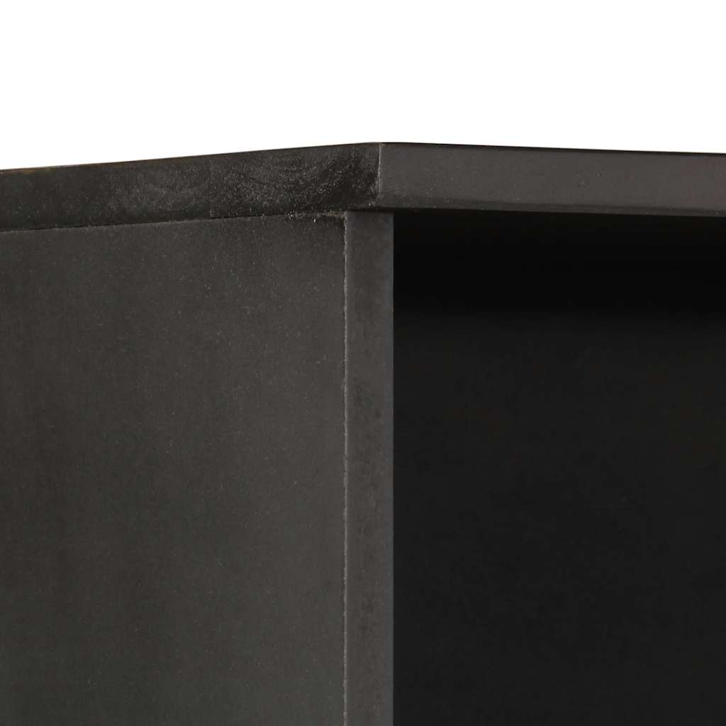 Mobile da Bagno Nero 38x33x160 cm in Legno Massello di Mango | homemem39