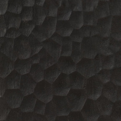 Credenza Nera 60x33x100 cm in Legno Massello di Mango