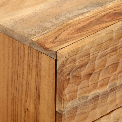 Comodino 40x33x46 cm in Legno Massello di Acacia - homemem39