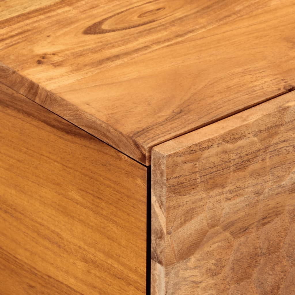 Tavolino da Salotto 80x50x40 cm Legno Massello di Acacia | homemem39