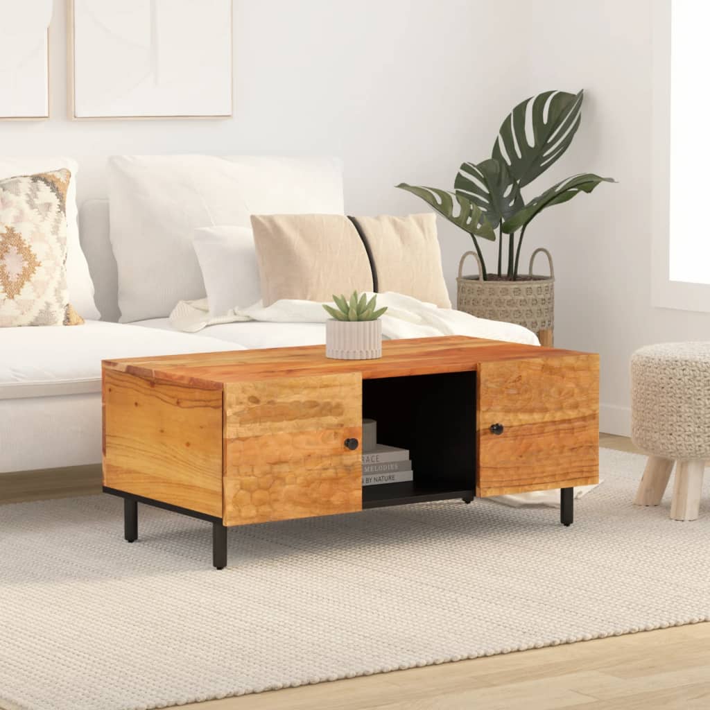 Tavolino 100x54x40 cm in Legno Massello di Acacia | homemem39