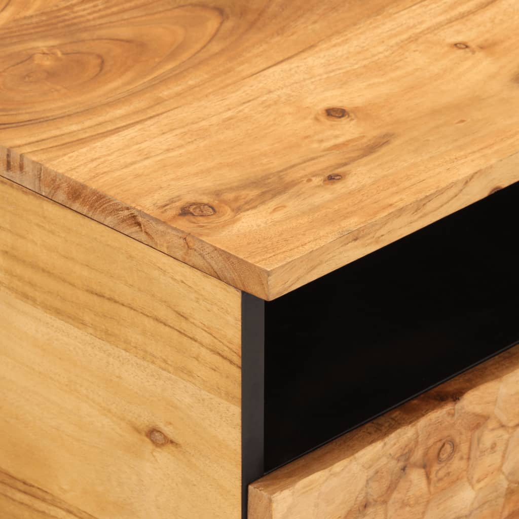 Tavolino da Salotto 80x54x40 cm in Legno Massello di Acacia | homemem39