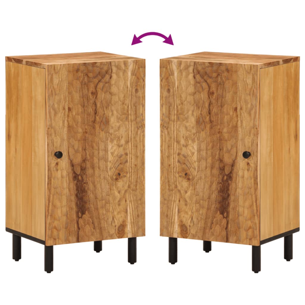 Credenza 40x33x75 cm in Legno Massello di Acacia