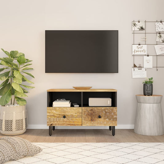 Mobile Porta TV 70x33x46 cm in Legno Massello di Mango - homemem39