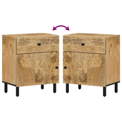 Comodino 50x33x60 cm in Legno Massello di Mango - homemem39