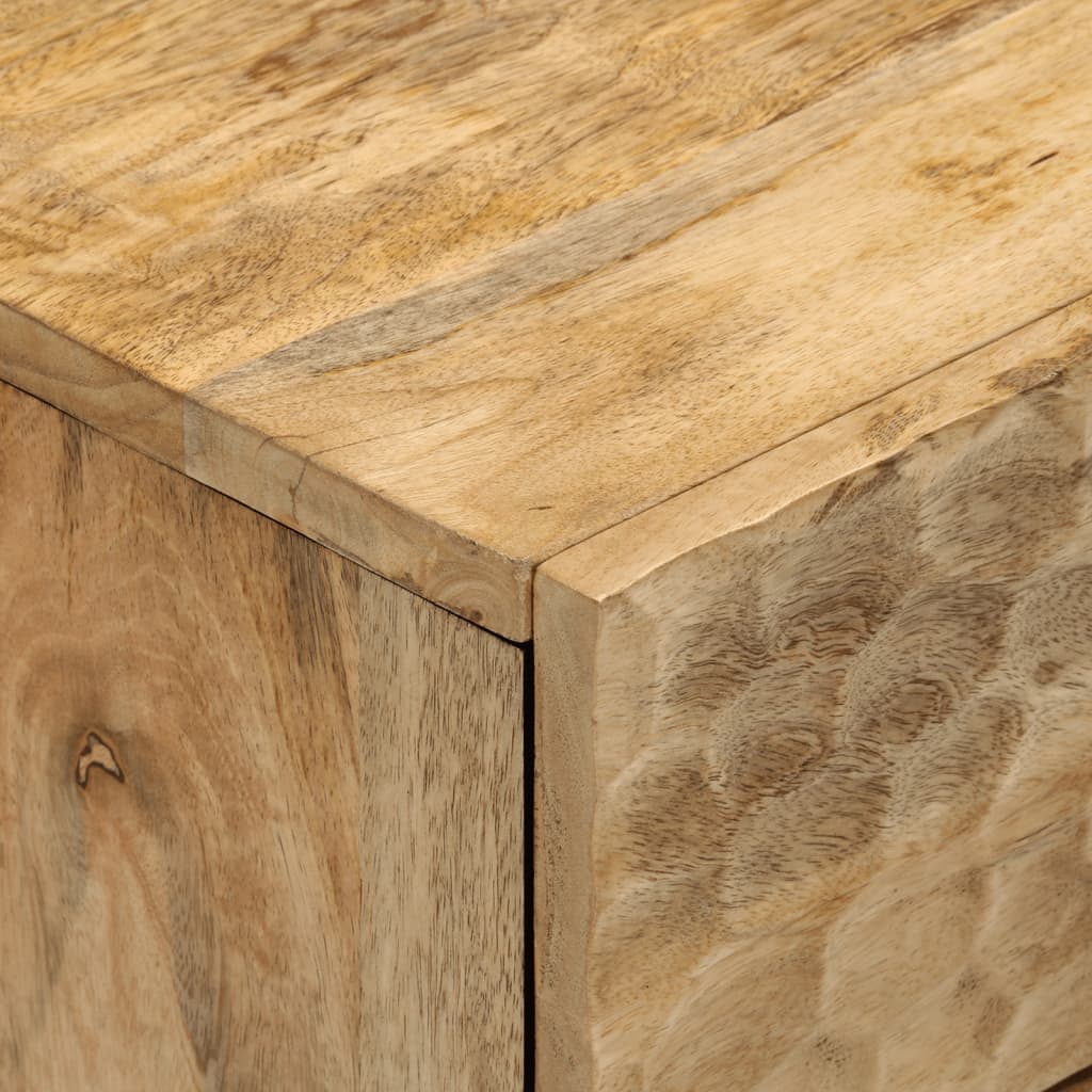 Comodino 50x33x60 cm in Legno Massello di Mango - homemem39