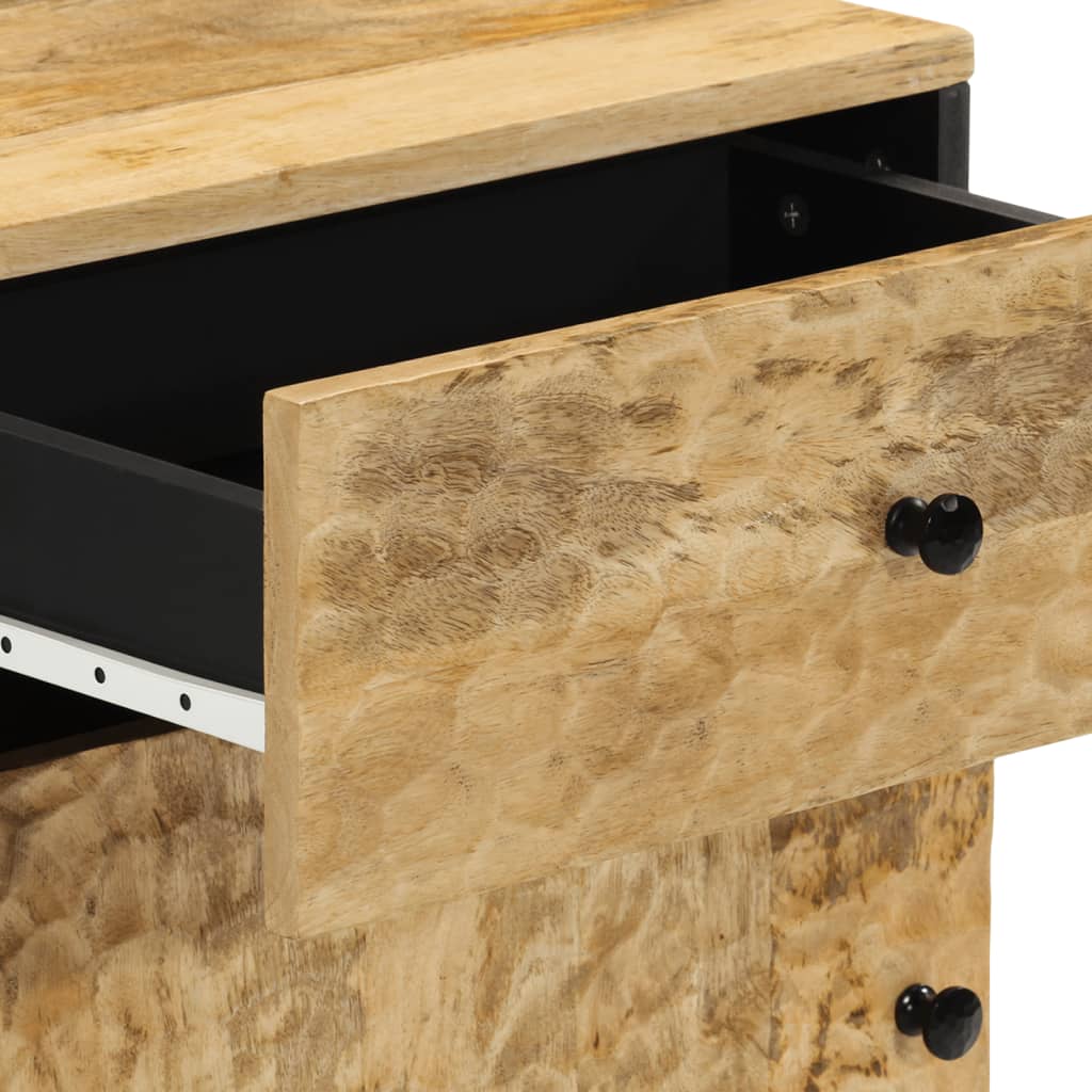 Comodino 50x33x60 cm in Legno Massello di Mango - homemem39
