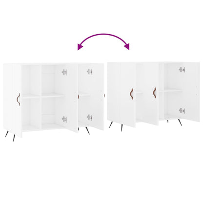 Credenza Bianca 90x34x80 cm in Legno Multistrato - homemem39