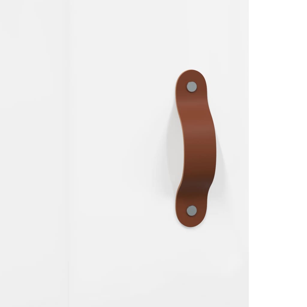 Credenza Bianco Lucido 90x34x80 cm in Legno Multistrato - homemem39