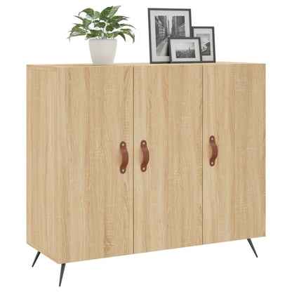 Credenza Rovere Sonoma 90x34x80 cm in Legno Multistrato - homemem39