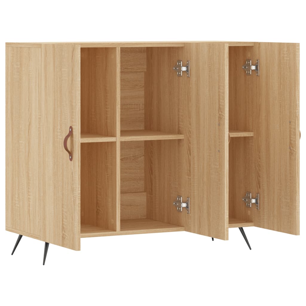 Credenza Rovere Sonoma 90x34x80 cm in Legno Multistrato - homemem39