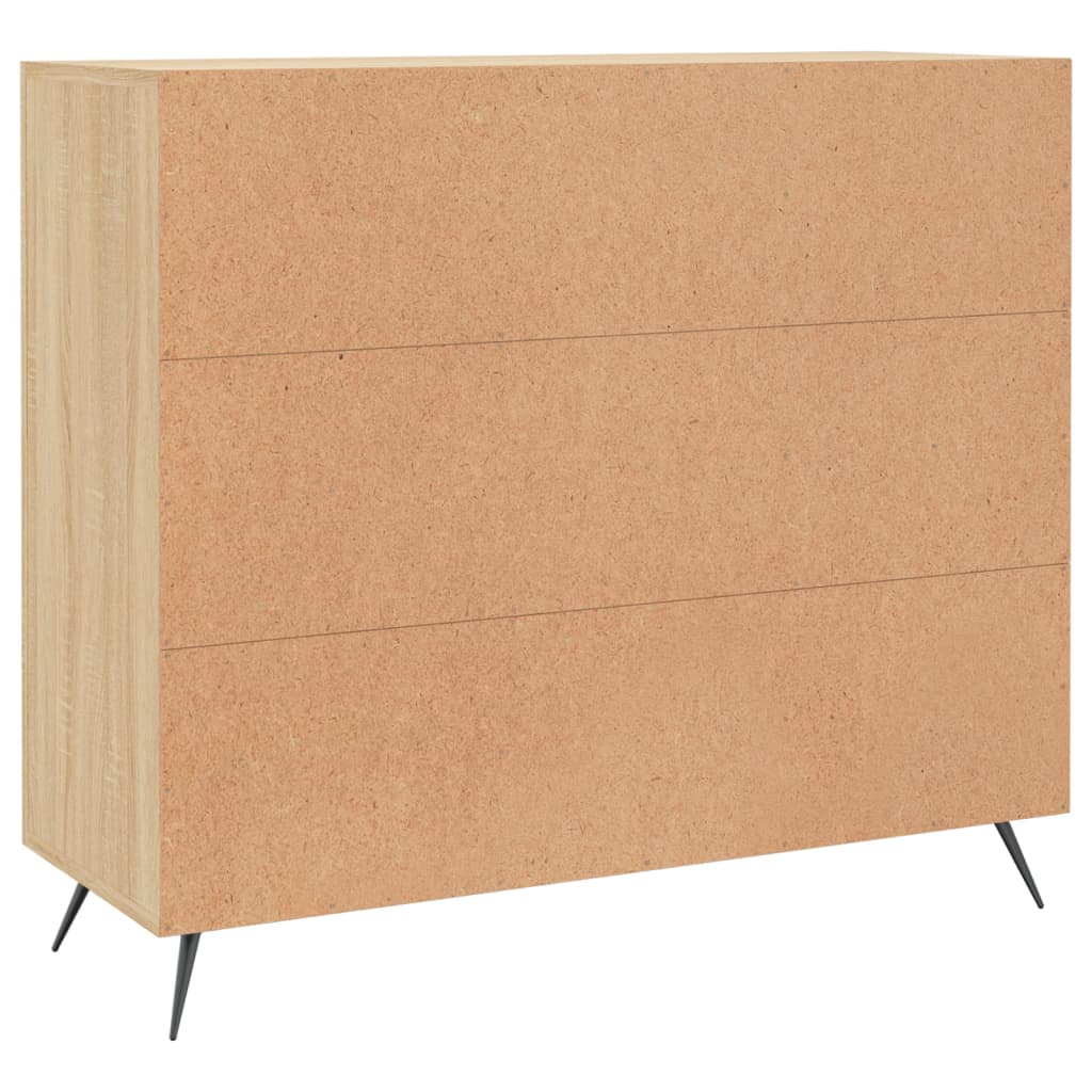 Credenza Rovere Sonoma 90x34x80 cm in Legno Multistrato - homemem39