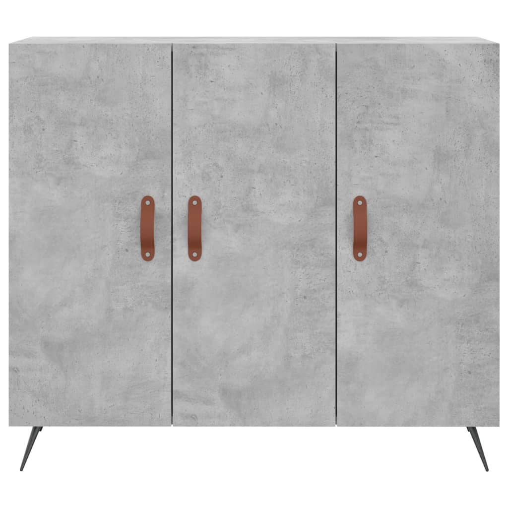 Credenza Grigio Cemento 90x34x80 cm in Legno Multistrato