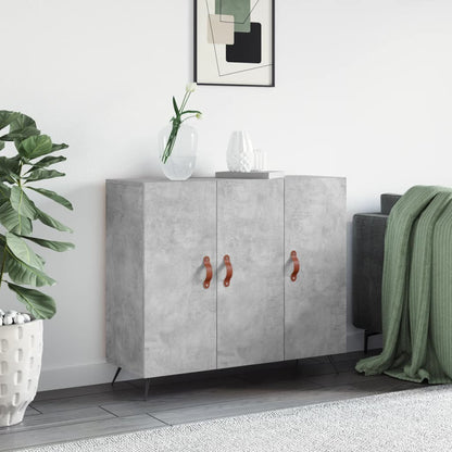 Credenza Grigio Cemento 90x34x80 cm in Legno Multistrato - homemem39