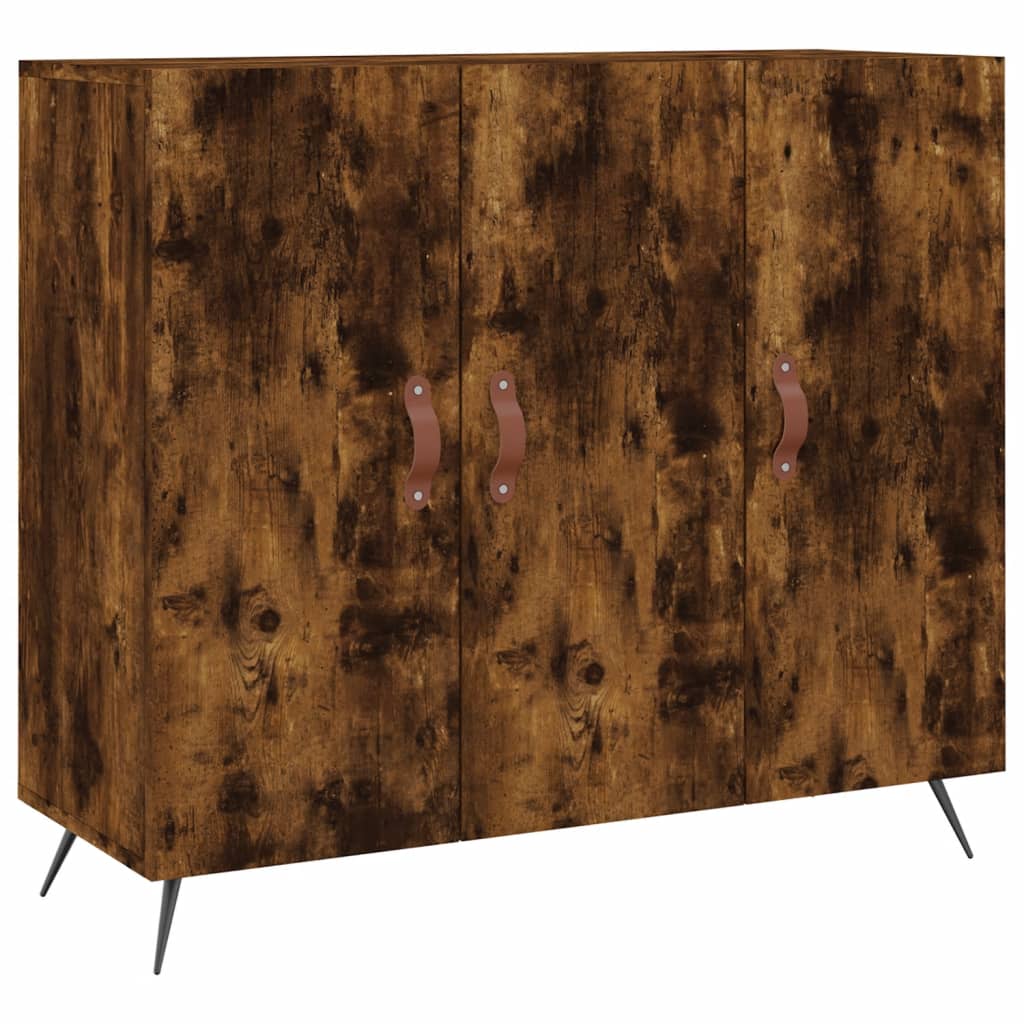 Credenza Rovere Fumo 90x34x80 cm in Legno Multistrato - homemem39