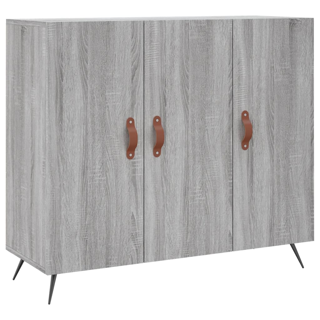 Credenza Grigio Sonoma 90x34x80 cm in Legno Multistrato - homemem39
