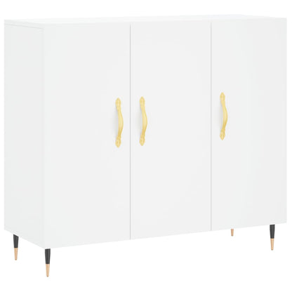 Credenza Bianca 90x34x80 cm in Legno Multistrato - homemem39
