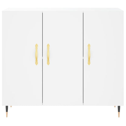Credenza Bianca 90x34x80 cm in Legno Multistrato - homemem39