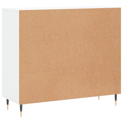 Credenza Bianca 90x34x80 cm in Legno Multistrato - homemem39