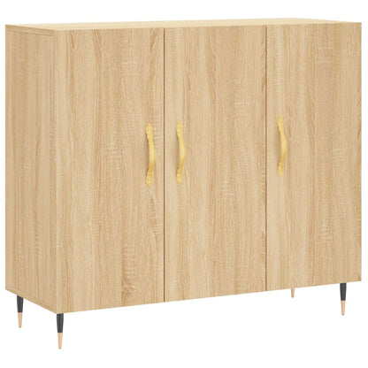 Credenza Rovere Sonoma 90x34x80 cm in Legno Multistrato