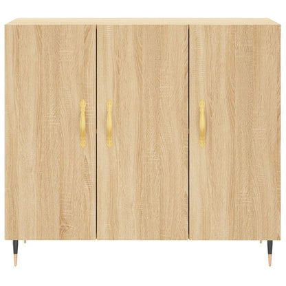 Credenza Rovere Sonoma 90x34x80 cm in Legno Multistrato - homemem39