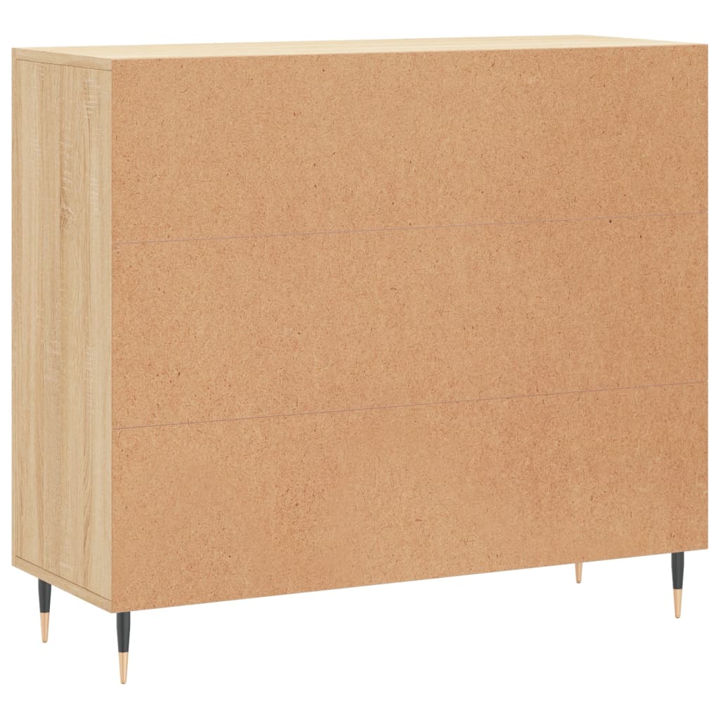 Credenza Rovere Sonoma 90x34x80 cm in Legno Multistrato - homemem39