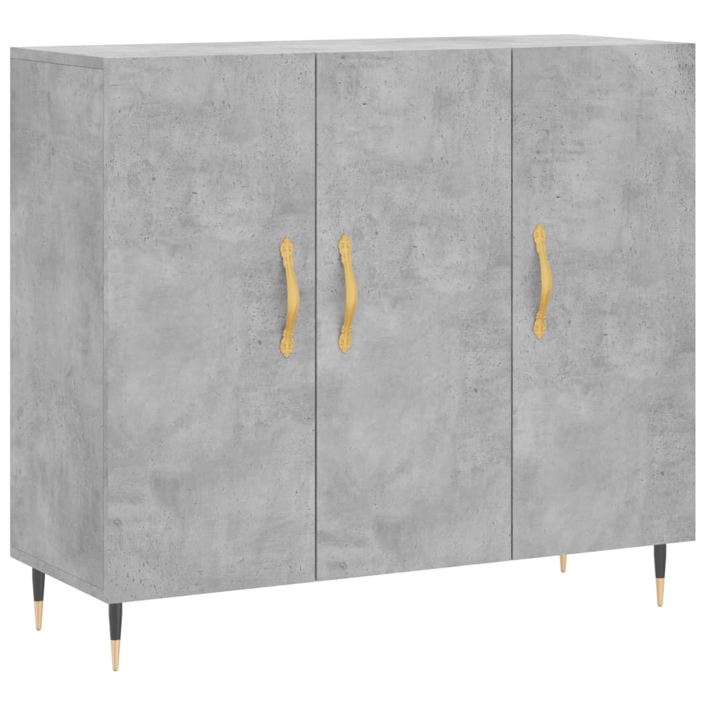 Credenza Grigio Cemento 90x34x80 cm in Legno Multistrato - homemem39