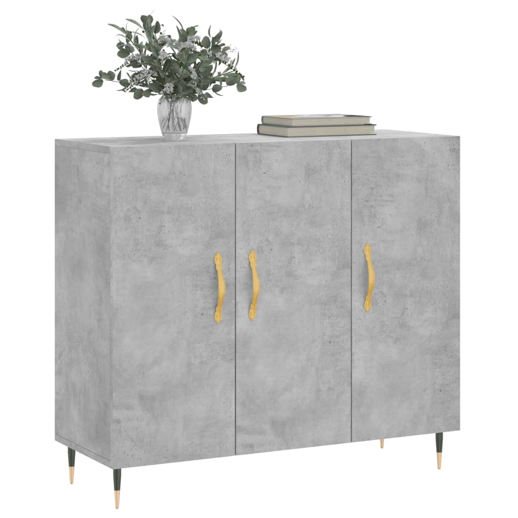 Credenza Grigio Cemento 90x34x80 cm in Legno Multistrato - homemem39