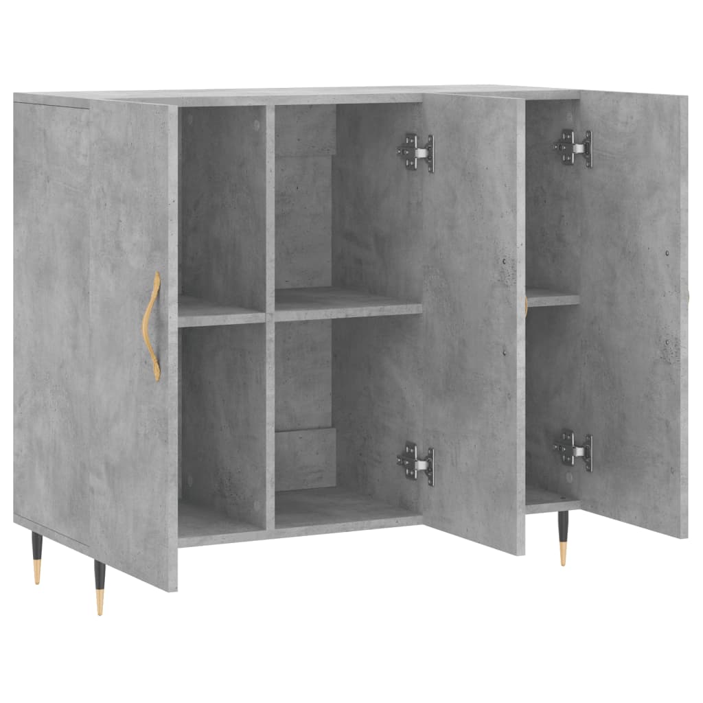 Credenza Grigio Cemento 90x34x80 cm in Legno Multistrato - homemem39