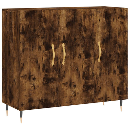 Credenza Rovere Fumo 90x34x80 cm in Legno Multistrato - homemem39