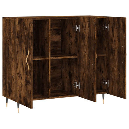 Credenza Rovere Fumo 90x34x80 cm in Legno Multistrato - homemem39