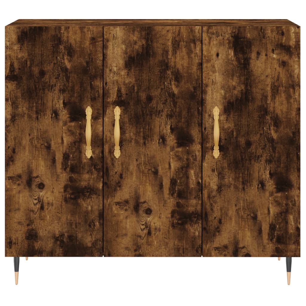 Credenza Rovere Fumo 90x34x80 cm in Legno Multistrato - homemem39