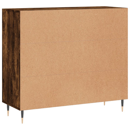Credenza Rovere Fumo 90x34x80 cm in Legno Multistrato - homemem39