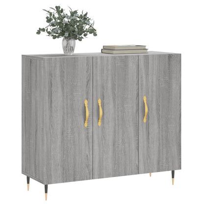 Credenza Grigio Sonoma 90x34x80 cm in Legno Multistrato - homemem39