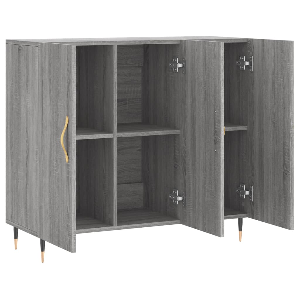 Credenza Grigio Sonoma 90x34x80 cm in Legno Multistrato - homemem39