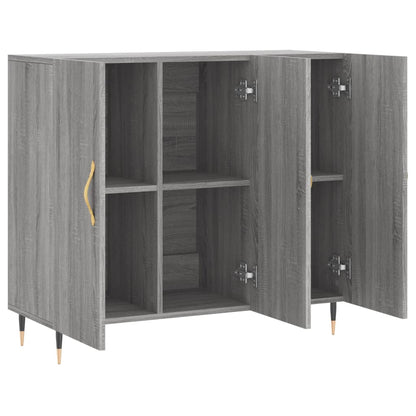 Credenza Grigio Sonoma 90x34x80 cm in Legno Multistrato - homemem39