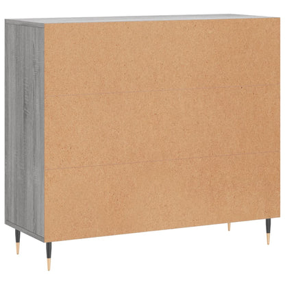 Credenza Grigio Sonoma 90x34x80 cm in Legno Multistrato - homemem39